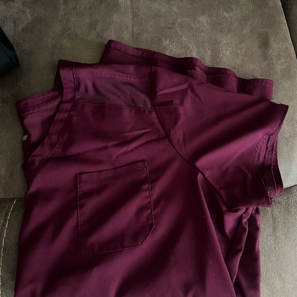Maroon Med Couture scrub set Insight